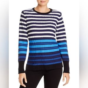 Karl Lagerfeld Paris Blue Striped Sweater